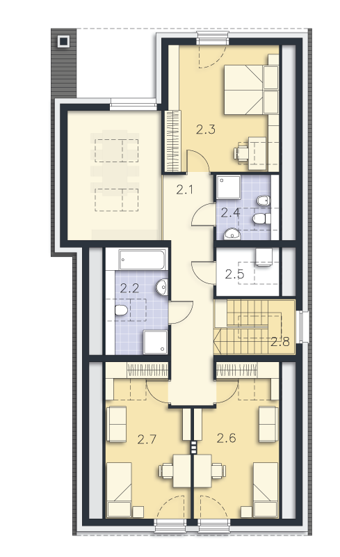 Rzut poddasza POW. 90,2 m²