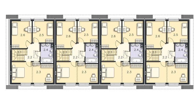 Rzut poddasza POW. 63,5 m²
