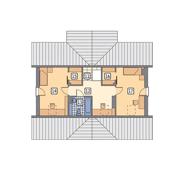 Rzut poddasza POW. 55,3 m²
