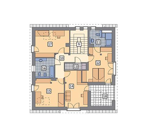 Rzut poddasza POW. 104,1 m²