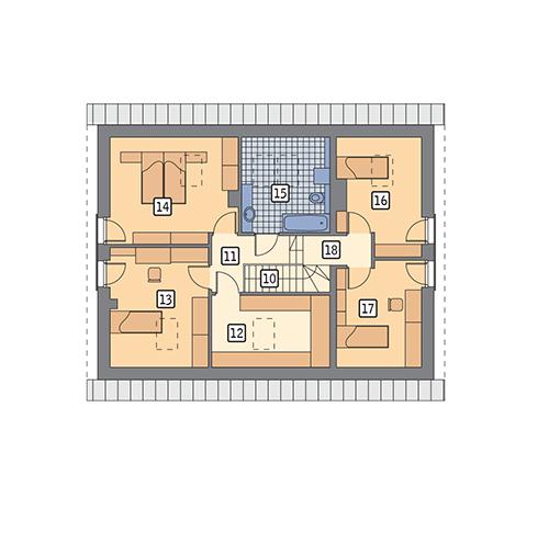 Rzut poddasza POW. 91,8 m²