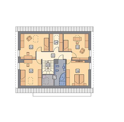 Rzut poddasza POW. 98,1 m²