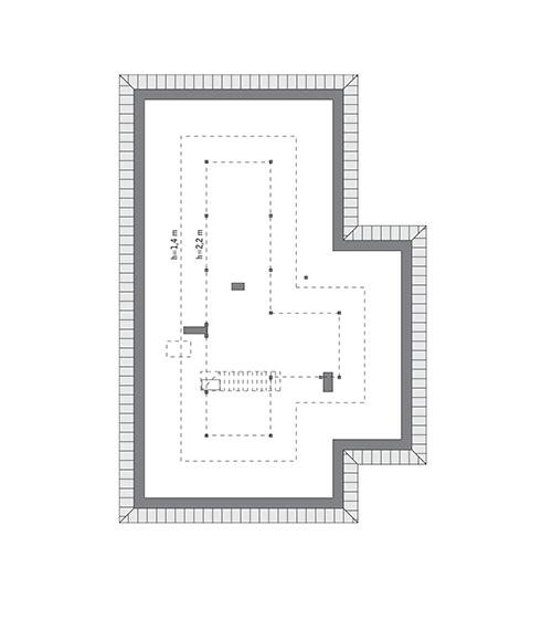 Rzut poddasza: do indywidualnej adaptacji (82,0 m2 powierzchni użytkowej)