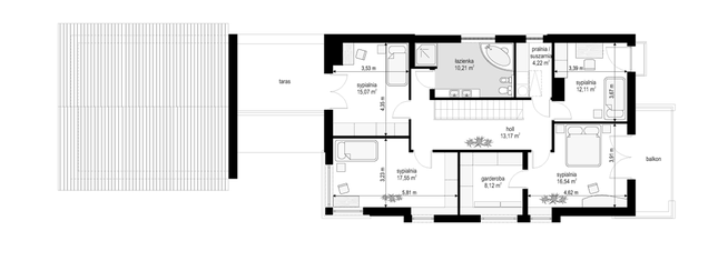 Rzut piętra POW. 97,0 m²
