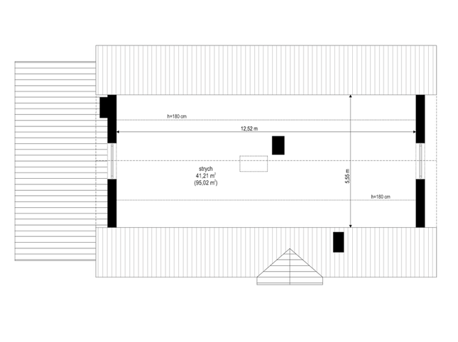 Rzut poddasza: Do indywidualnej adaptacji POW. 0,0 m²