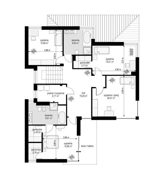 Rzut piętra POW. 0,0 m²