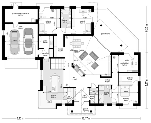 Rzut parteru POW. 0,0 m²