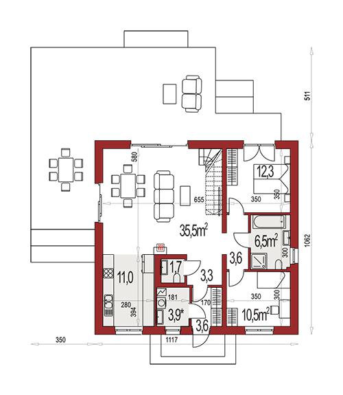Rzut parteru POW. 0,0 m²