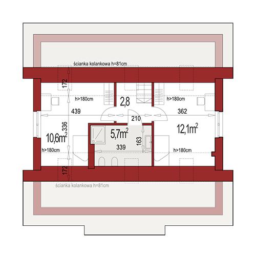 Rzut poddasza POW. 0,0 m²
