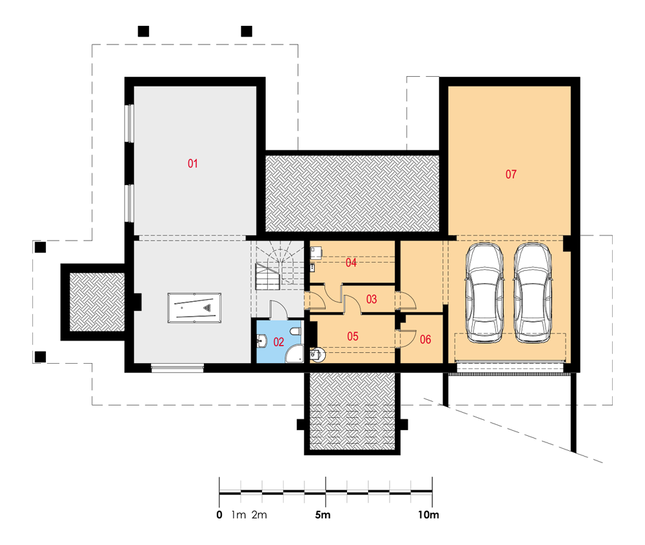 Rzut piwnicy POW. 188,4 m²