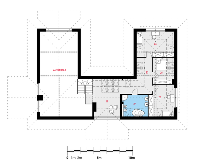 Rzut poddasza POW. 122,5 m²