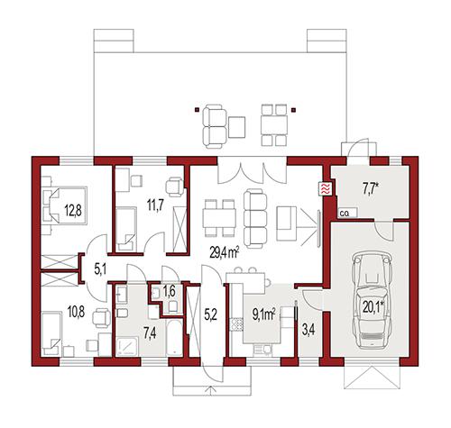 Rzut parteru POW. 0,0 m²