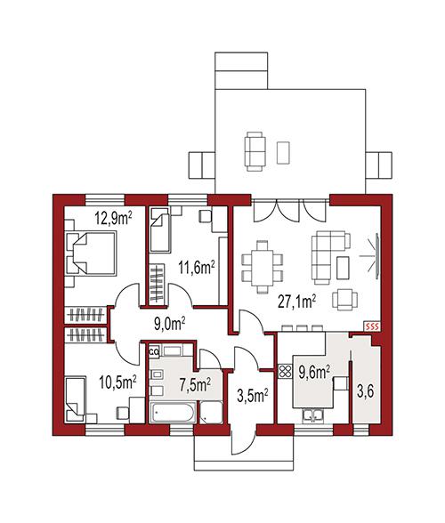 Rzut parteru POW. 0,0 m²