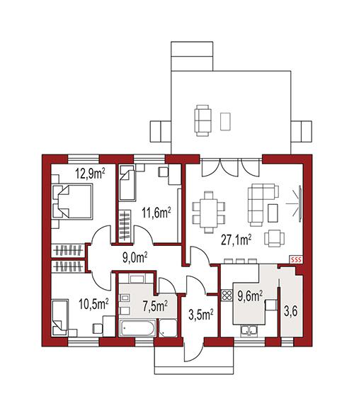 Rzut parteru POW. 0,0 m²