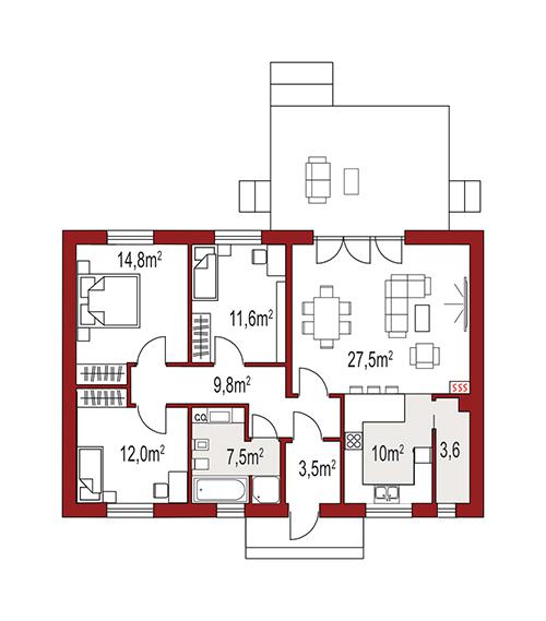 Rzut parteru POW. 0,0 m²
