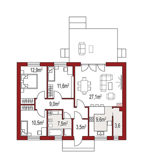 Rzut parteru POW. 0,0 m²