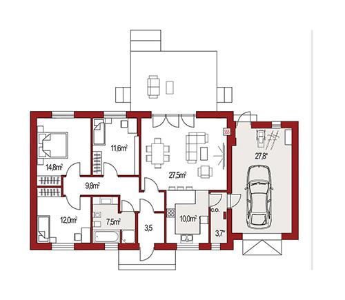 Rzut parteru POW. 0,0 m²