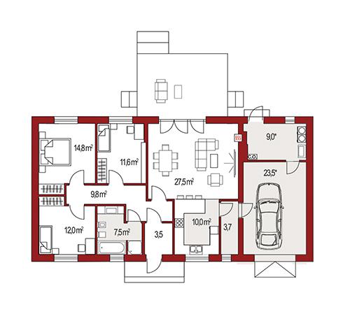 Rzut parteru POW. 0,0 m²