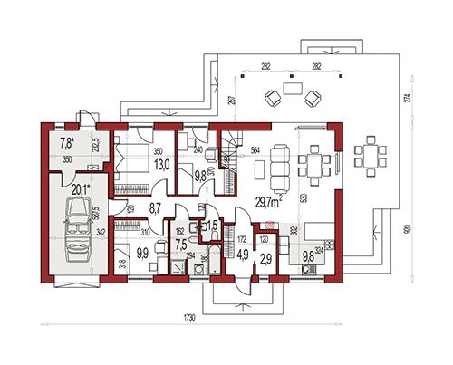 Rzut parteru POW. 0,0 m²