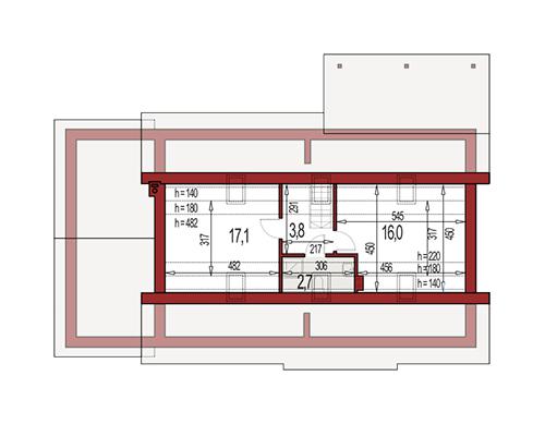 Rzut poddasza POW. 0,0 m²