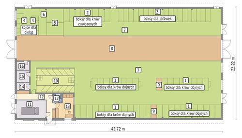 Rzut przyziemia POW. 930,2 m²