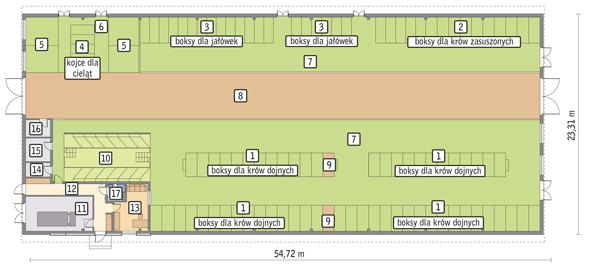 Rzut przyziemia POW. 1 189,9 m²