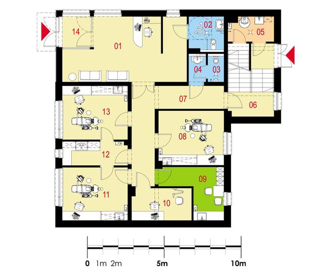 Rzut parteru POW. 146,3 m²