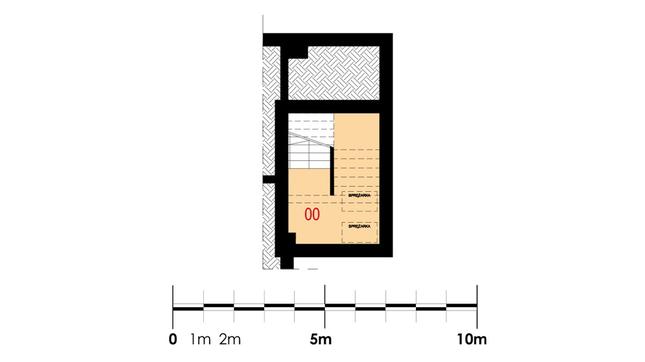 Rzut piwnicy POW. 12,6 m²