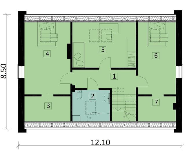 Rzut poddasza POW. 0,0 m²