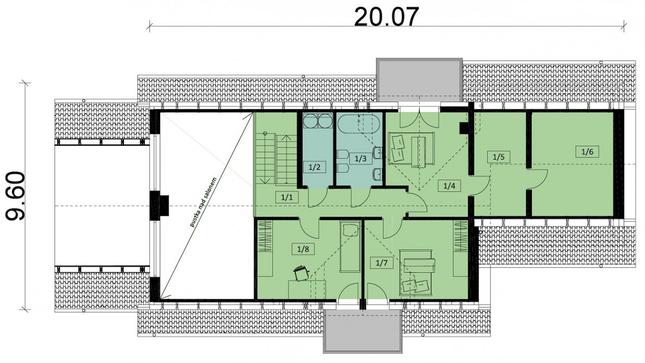 Rzut poddasza POW. 89,9 m²
