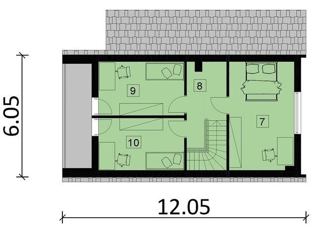 Rzut poddasza POW. 0,0 m²