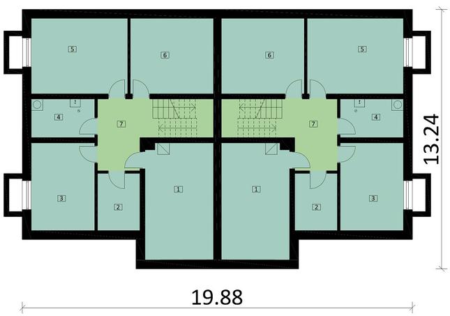 Rzut piwnicy POW. 199,3 m²
