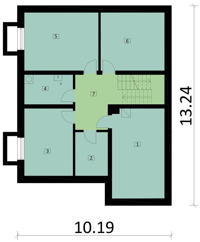 Rzut piwnicy POW. 99,6 m²