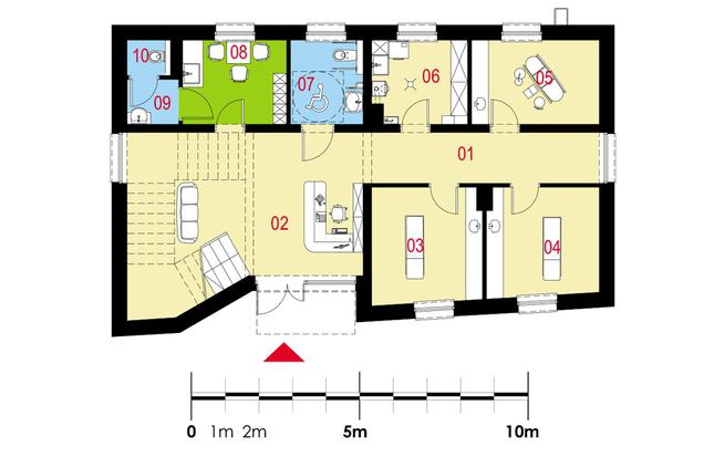 Rzut parteru lustro POW. 96,0 m²