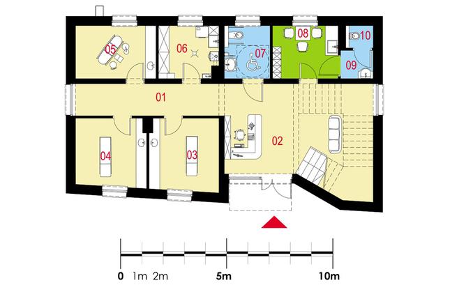 Rzut parteru POW. 96,0 m²