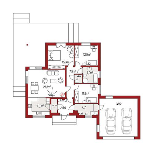 Rzut parteru POW. 0,0 m²