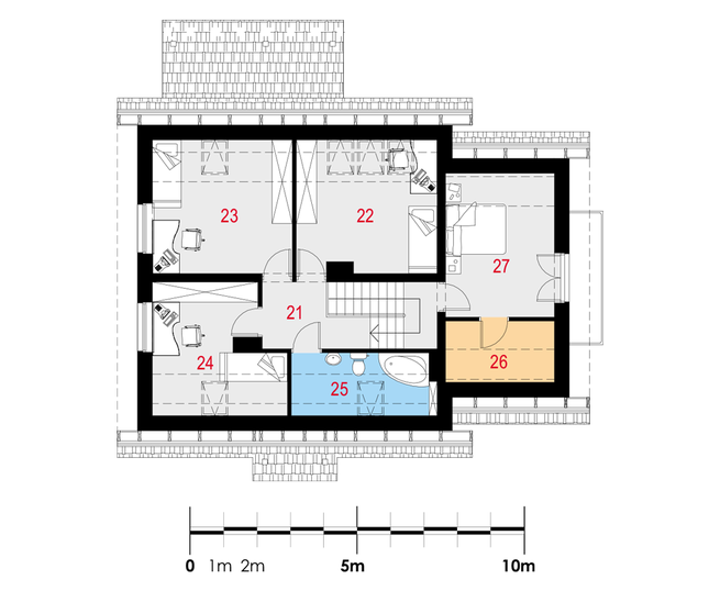 Rzut poddasza POW. 81,5 m²