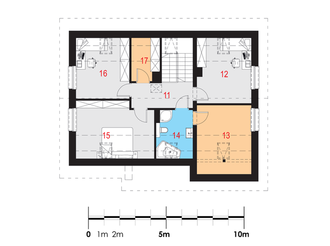Rzut poddasza POW. 83,7 m²