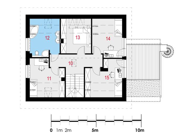 Rzut poddasza POW. 81,5 m²