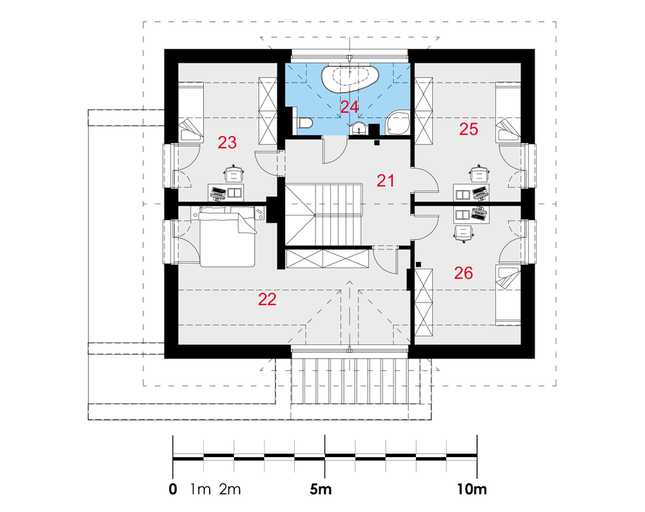 Rzut poddasza POW. 93,8 m²