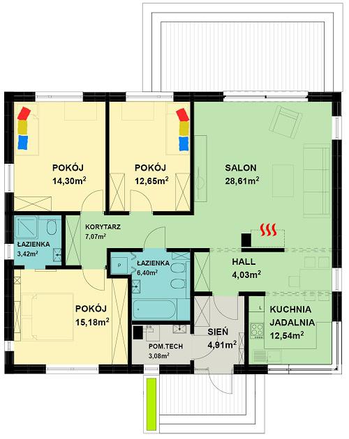 Rzut parteru POW. 0,0 m²