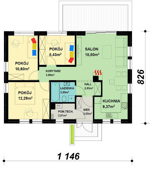 Rzut parteru POW. 0,0 m²