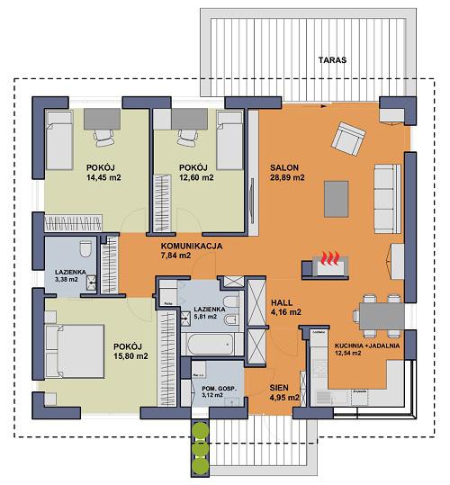 Rzut parteru POW. 0,0 m²