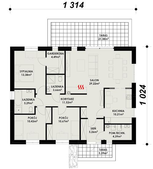 Rzut parteru POW. 0,0 m²
