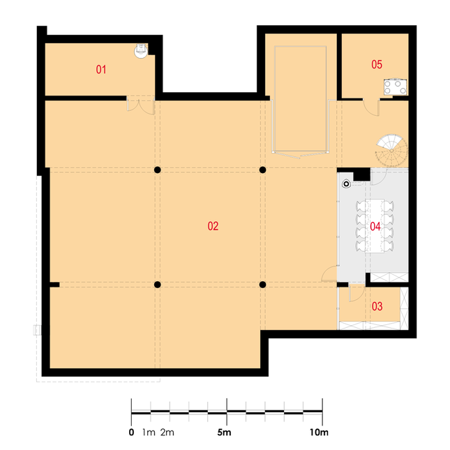 Rzut piwnicy POW. 279,4 m²