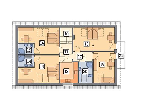 Rzut poddasza POW. 115,0 m²