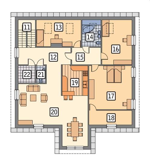 Rzut poddasza POW. 163,1 m²