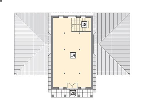 Rzut poddasza POW. 79,9 m²