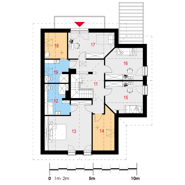 Rzut poddasza POW. 122,6 m²