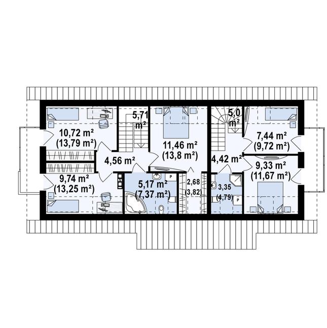 Rzut poddasza POW. 94,7 m²
